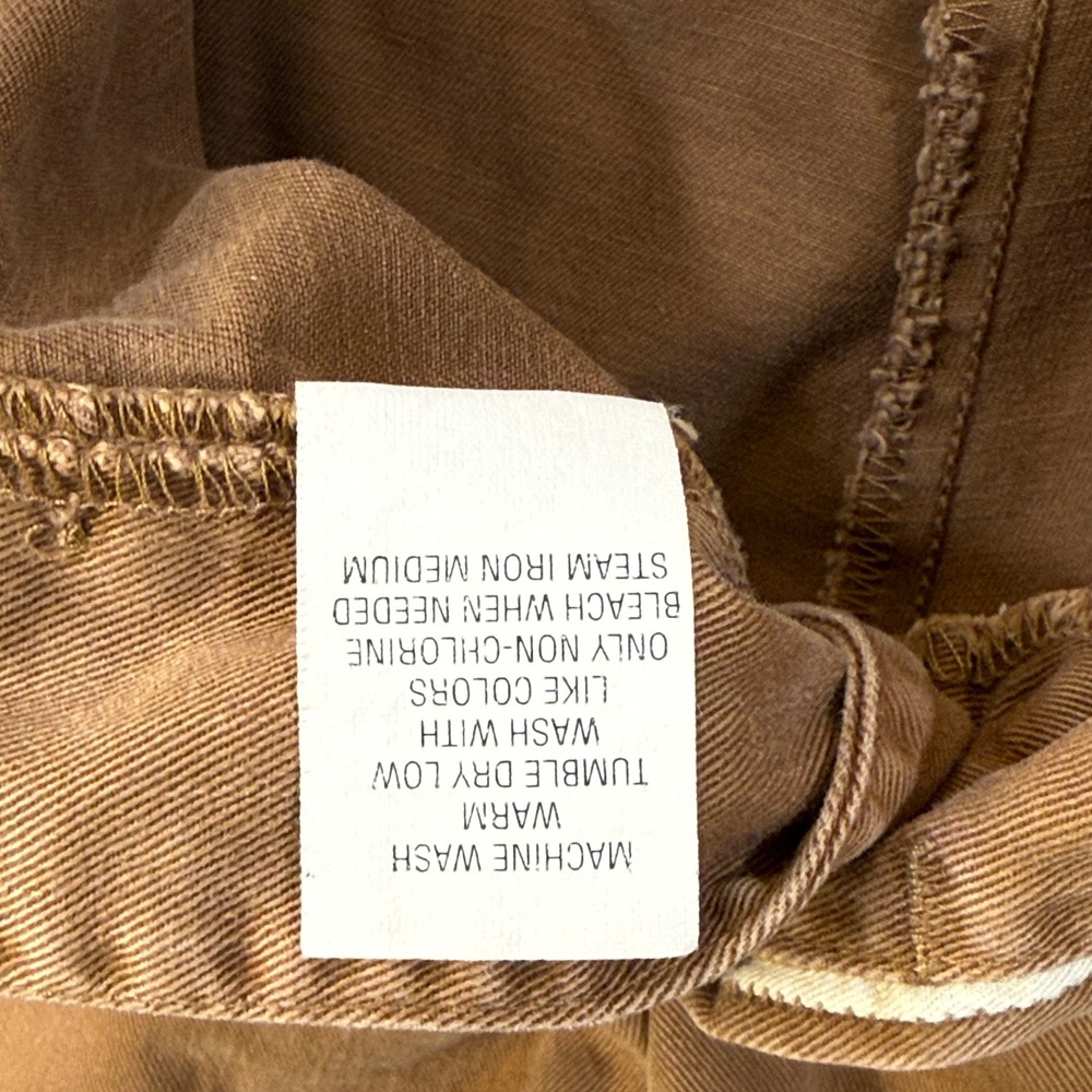Vintage Polo Ralph Lauren Belted Pants Mens 40/32 Brown Canvas Cargo Cotton USA - Picture 8 of 16
